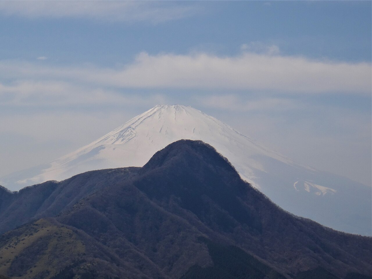 金時山望富士