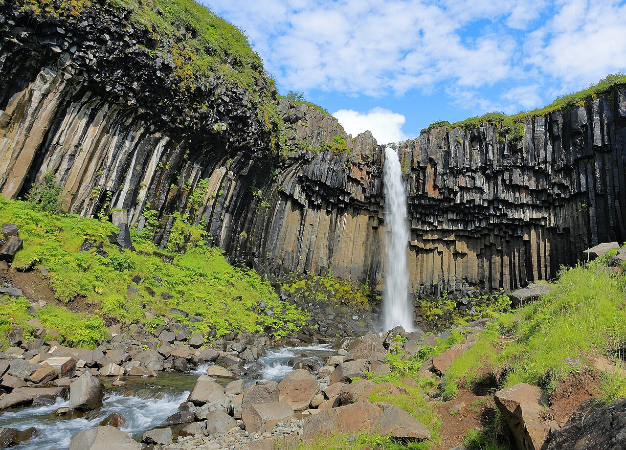 Svartifoss 黑瀑柱狀玄武岩